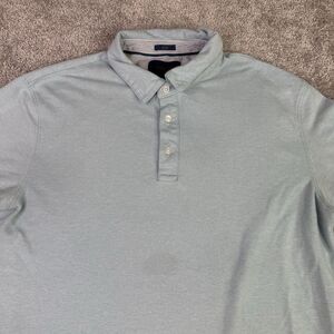 Fairlane Shirt Mens Large Blue Slim  Performance Pique Polo Preppy Casual